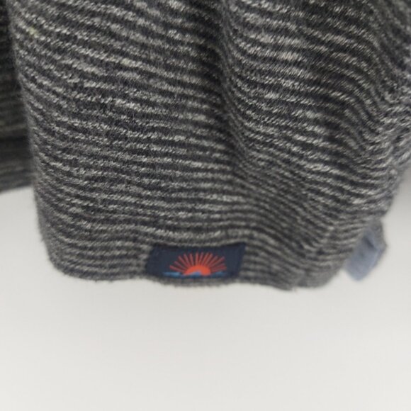 Faherty Gray Stripe Long Sleeve Movement Polo Size Large - Picture 14 of 14